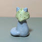 Babushka Cat Ceramic Figurine