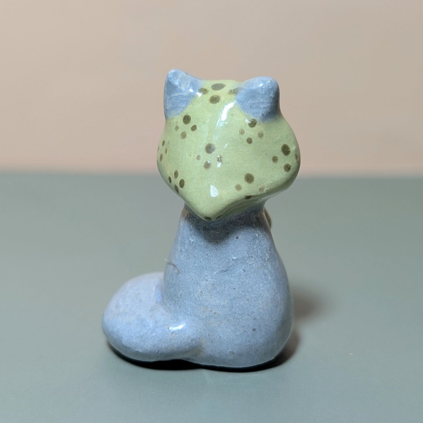 Babushka Cat Ceramic Figurine