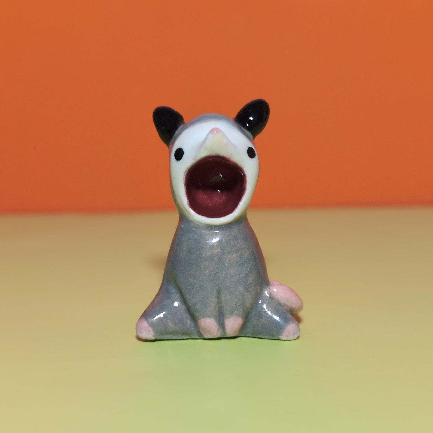 Screaming Possum Ceramic Figurine
