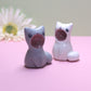 Screaming Cat Ceramic Figurine