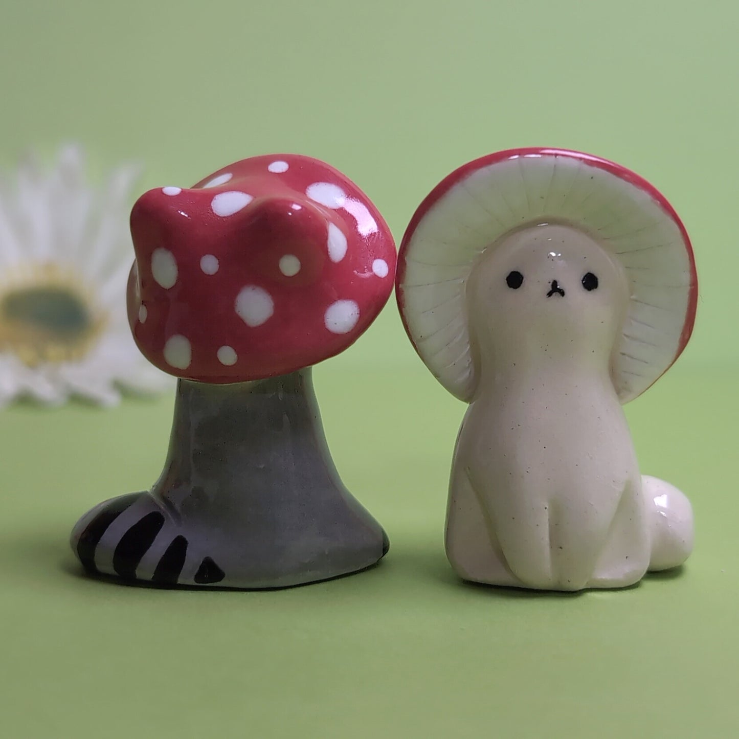 Mushroom Critters Ceramic Figurine