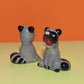 Screaming Raccoon Ceramic Figurine