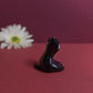 Slouching Black Void Cat Ceramic Figurine
