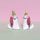 Mini Fairy Princess Puppy & Cat Ceramic Figurines