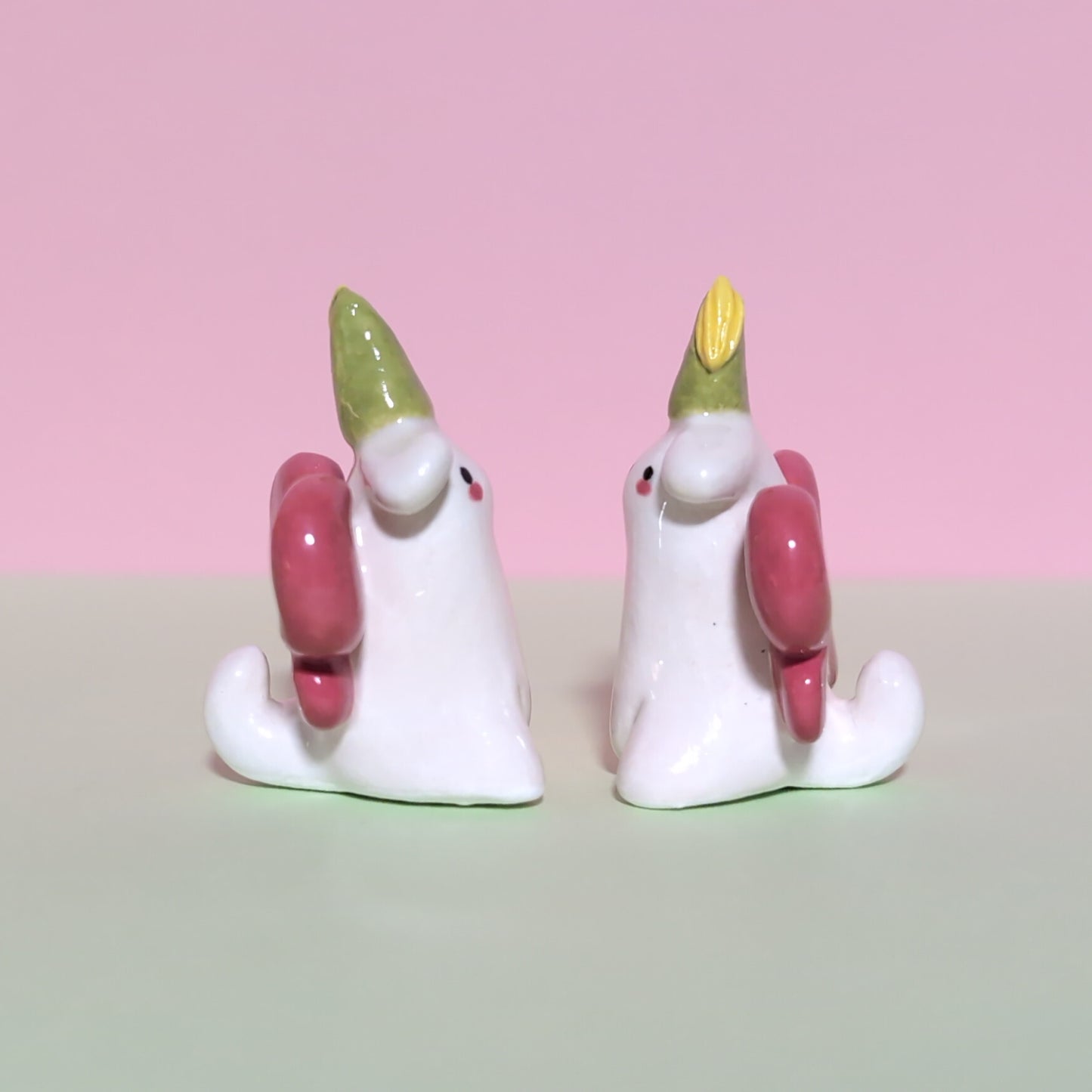 Mini Fairy Princess Puppy & Cat Ceramic Figurines