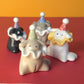 Mini Clown Puppy Dog Ceramic Figurine
