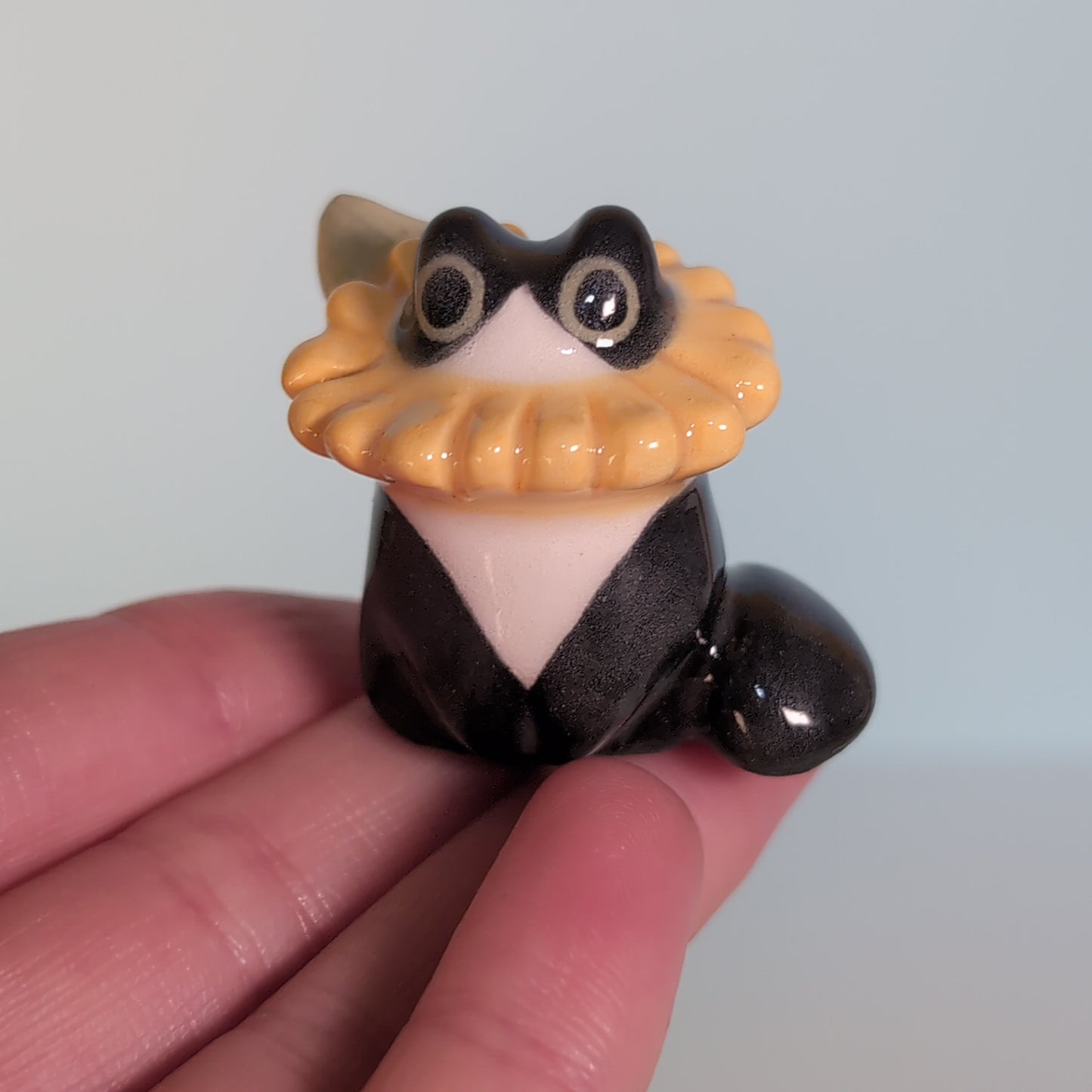 Mini Sunflower Kitty Cat Ceramic Figurine