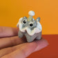 Mini Clown Kitty Cat Ceramic Figurine