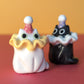 Mini Clown Kitty Cat Ceramic Figurine