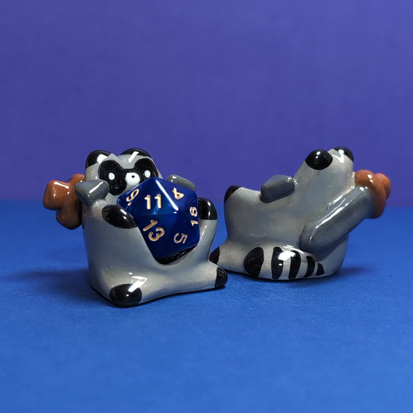 Raccoon Fighter Dnd Companion D20 Holder