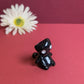 Slouching Black Void Cat Ceramic Figurine