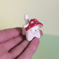 Mini Mushroom Puppy Dog Ceramic Figurine