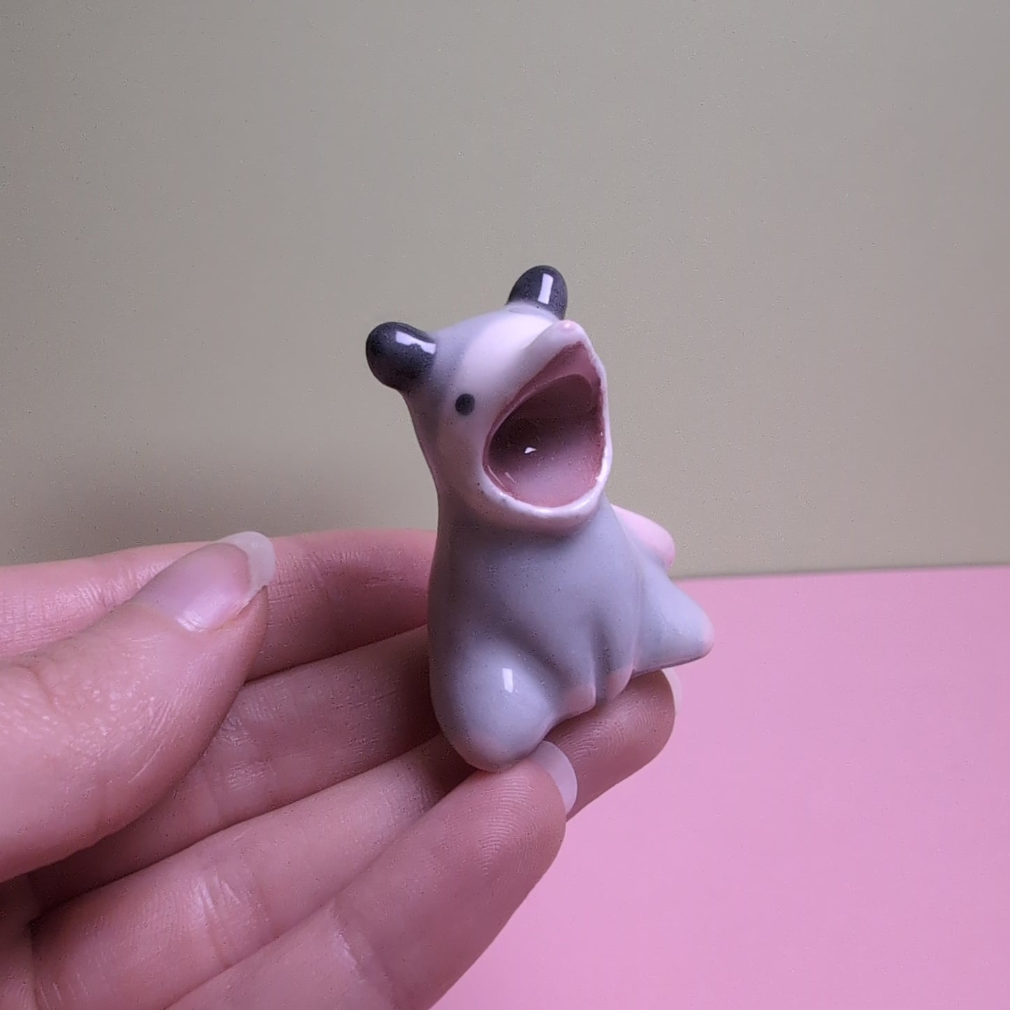 Screaming Possum Ceramic Figurine
