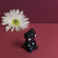 Slouching Black Void Cat Ceramic Figurine