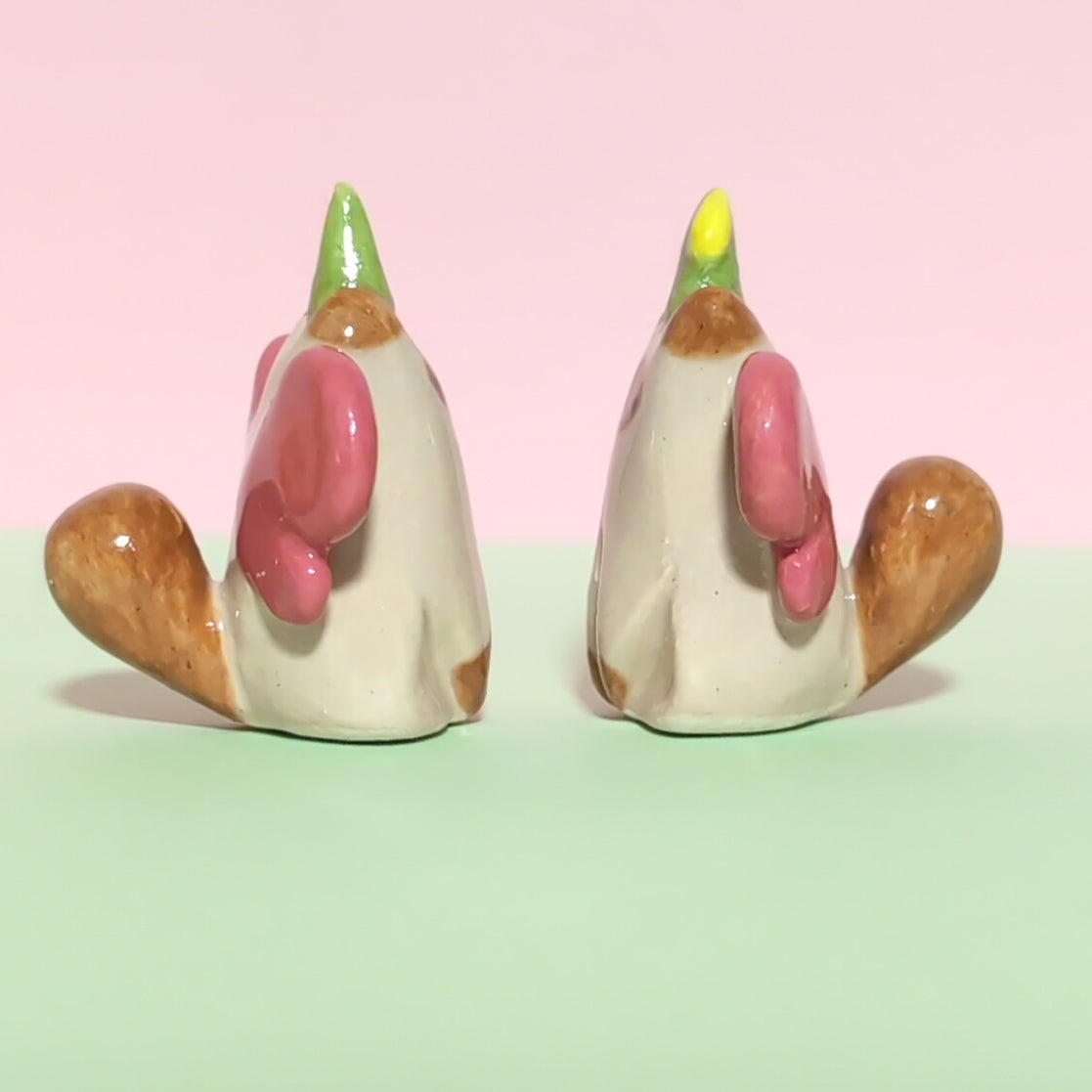 Mini Fairy Princess Puppy & Cat Ceramic Figurines