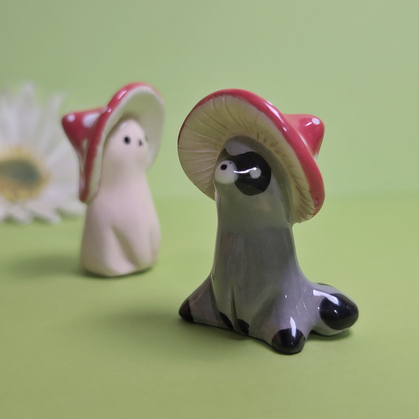 Mushroom Critters Ceramic Figurine