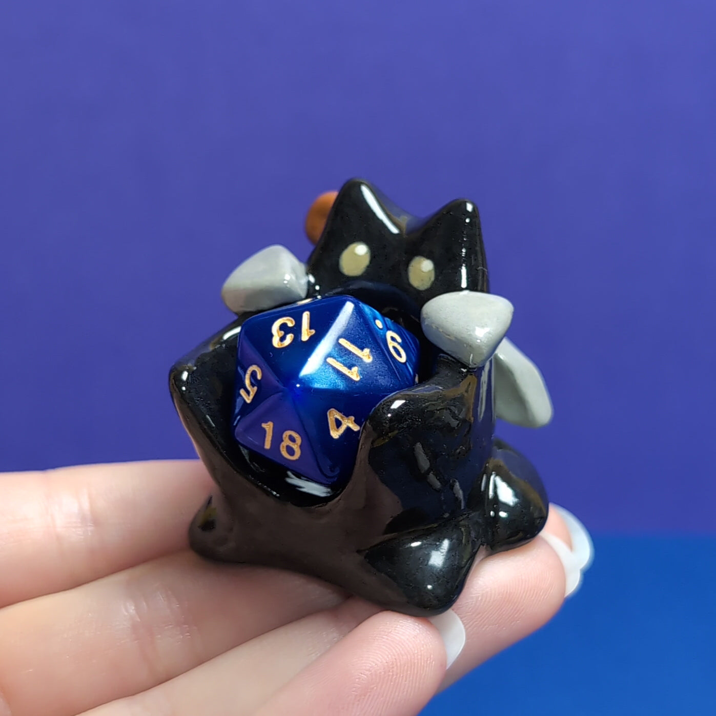 Cat Fighter Dnd Companion D20 Holder