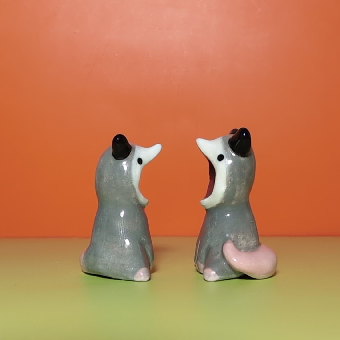 Screaming Possum Ceramic Figurine