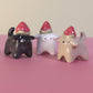 Mini Strawberry Puppy Dog Ceramic Figurine