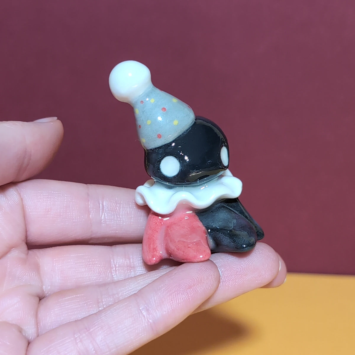 Clown Jester Ceramic Figurine