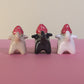 Mini Strawberry Puppy Dog Ceramic Figurine