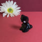 Slouching Black Void Cat Ceramic Figurine