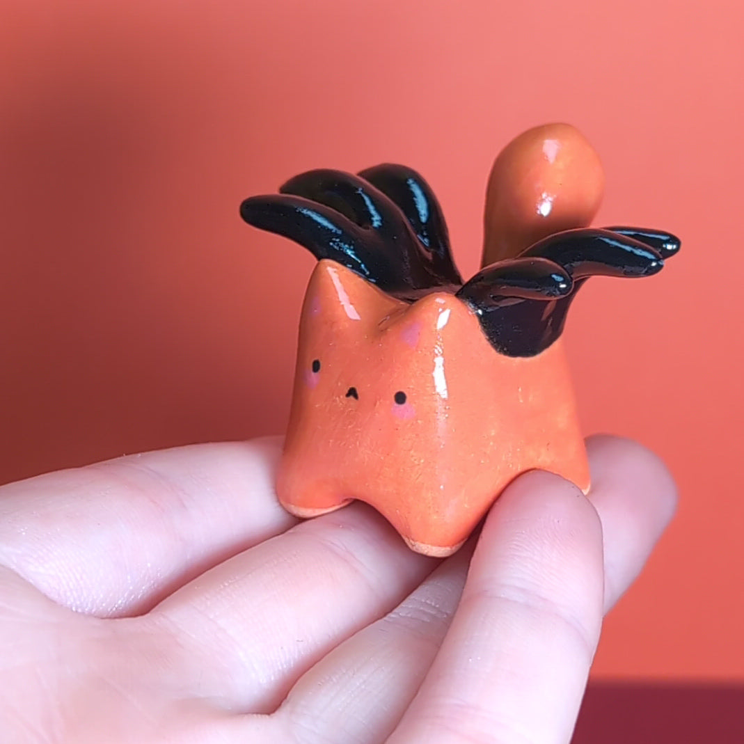 Mini Spider Puppy & Cat Ceramic Figurines