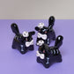 Mini Skeleton Puppy & Cat Ceramic Figurines