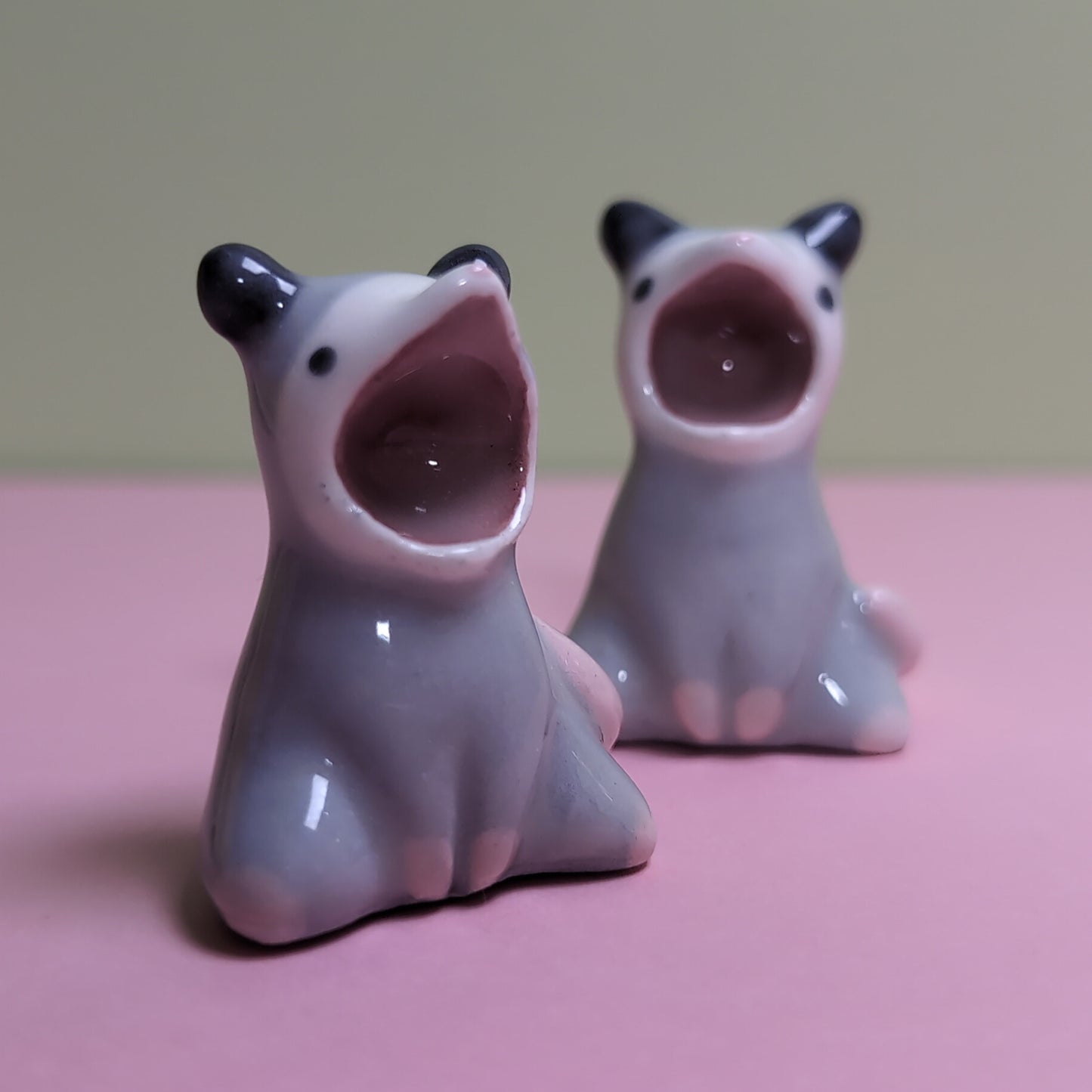 Screaming Possum Ceramic Figurine