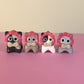 Mini Strawberry Kitty Cat Ceramic Figurine