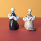 Mini Clown Kitty Cat Ceramic Figurine