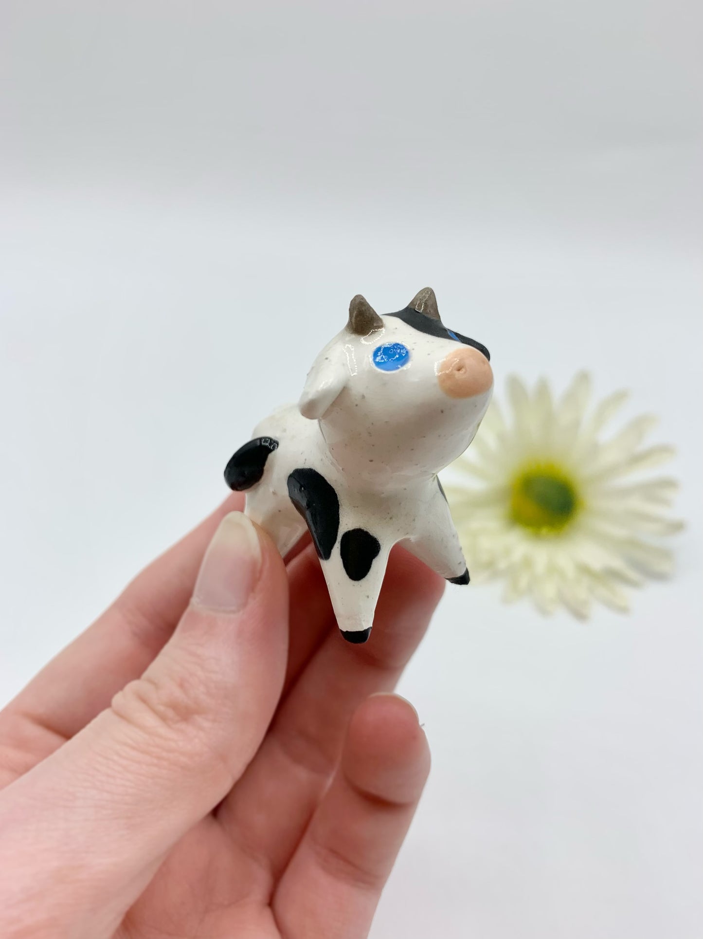 Ceramic Cow Figurine