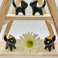 Pumpkin Kitty Ceramic Figurine