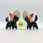 Mushroom Kitty Ceramic Figurine- Black Cat