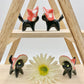 Mushroom Kitty Ceramic Figurine- Black Cat