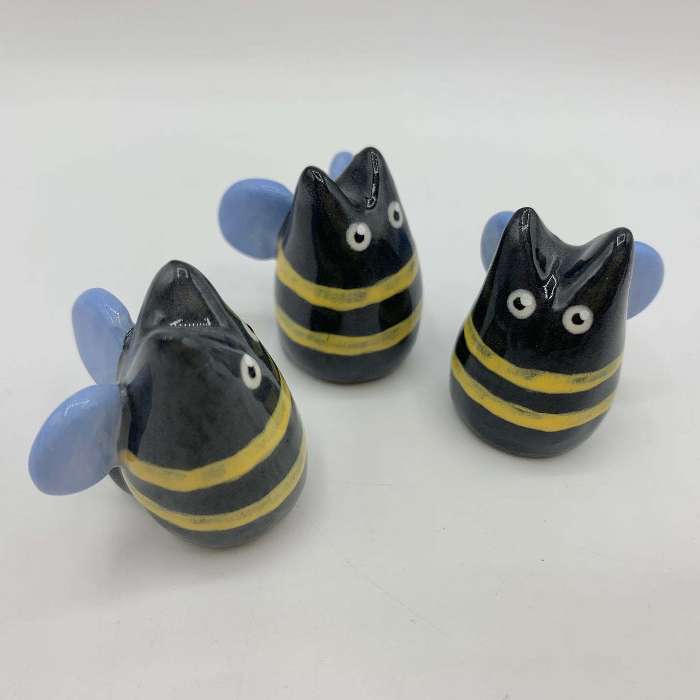 Mini Bumblebee Kitty Ceramic Figurine