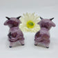 “Purple People Eater” Ceramic Highland Cow Figurine