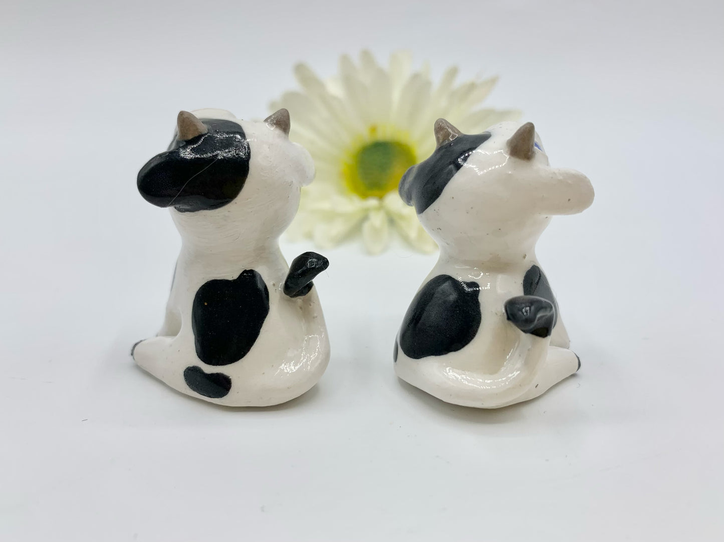 Ceramic Cow Figurine Sitting