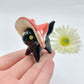 Mushroom Kitty Ceramic Figurine- Black Cat