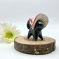 Mushroom Kitty Ceramic Figurine- Black Cat