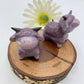 “Purple People Eater” Ceramic Highland Cow Figurine