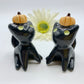 Pumpkin Kitty Ceramic Figurine- Sitting Cat