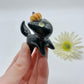 Pumpkin Kitty Ceramic Figurine