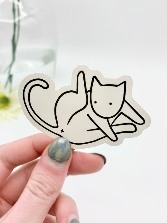 Funny Cat Butt Vinyl Stciker