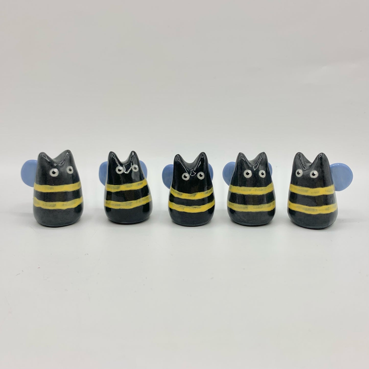 Mini Bumblebee Kitty Ceramic Figurine