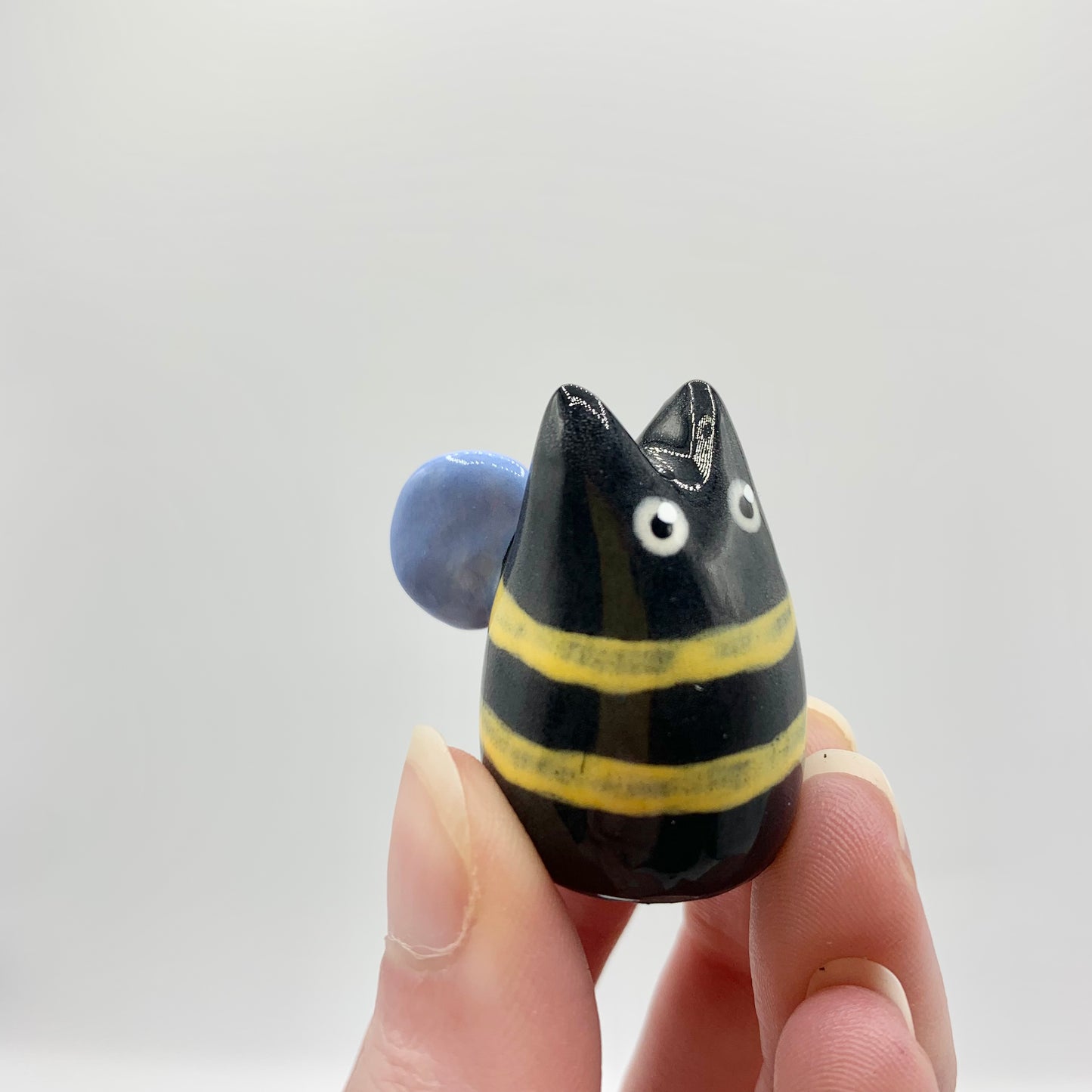 Mini Bumblebee Kitty Ceramic Figurine