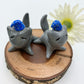 Sleeping Grey Kitty Figurine