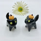 Pumpkin Kitty Ceramic Figurine