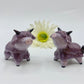 “Purple People Eater” Ceramic Highland Cow Figurine