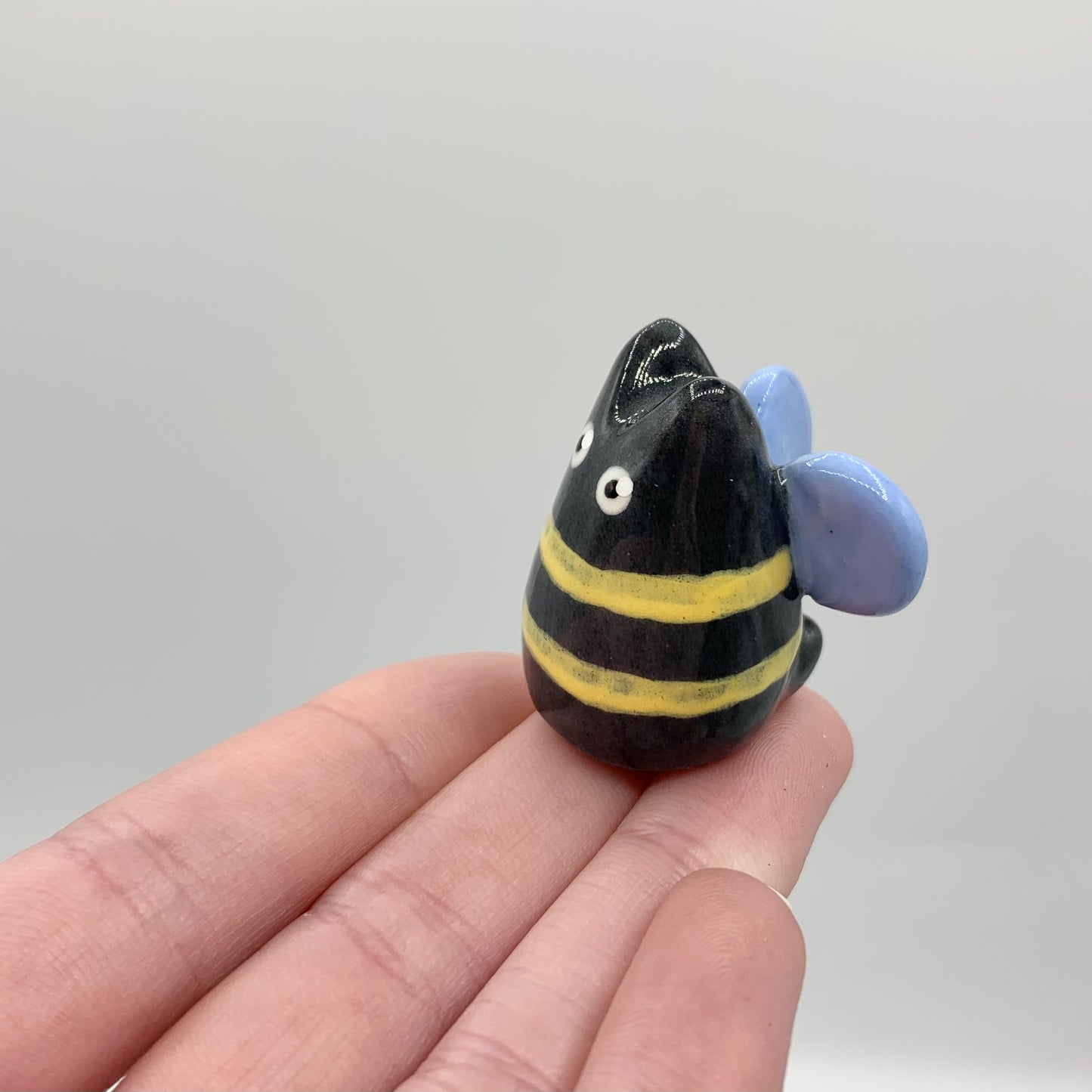 Mini Bumblebee Kitty Ceramic Figurine